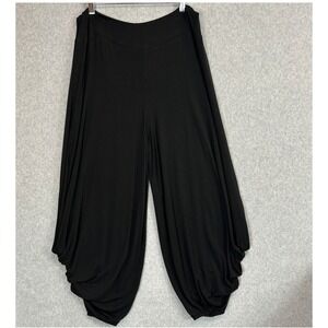 Transparente Harem Pants Black Draped Lagenlook Boho Barrel Leg Women One Size